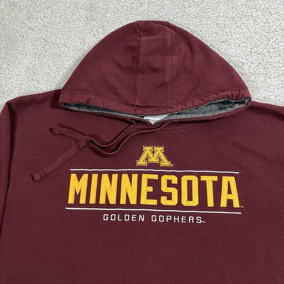 Minnesota Golden Gophers Hoodie Mens Large Maroon Champion Sweatshirt - Picture 2 of 10